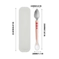 thumbnail image 4 of Cuillère pour Bébé en Silicone, Cuillère à Purée Cuillère pour Aliments pour Bébé Couverts pour Bébé Cuillère à Purée de Fruits Outil à Double Extrémité pour Purée de Fruits Purée de Pommes Cuillère, 4 of 5