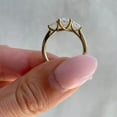 thumbnail image 5 of 1.5 Carat Oval Moissanite Three Stone Floral Cluster Art Deco Engagement Ring, 5 of 5