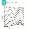 thumbnail image 6 of Best Choice Products 38x31in Single Panel Handcrafted Iron Chevron Fireplace Screen w/ Distressed Finish - Pewter, 6 of 8