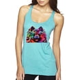 thumbnail image 1 of Cute and Colorful Pomeranian Dog Animal Lover Tri-Blend Racerback Tank Top, Tahiti Blue, X-Large, 1 of 3