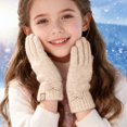 thumbnail image 2 of Women Gloves Winter Kids Thermal Insulated Warm Mittens for Boys Girls Cold Weather Windproof Touchscreen Finger Outdoor Activities, 2 of 9