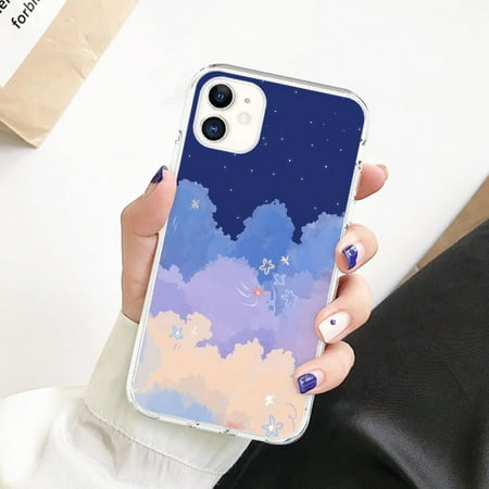 Cell Phone Case Lovely Cloud Blue for Samsung for XiaoMi for Sony for Huawei for iPhone 15 Pro Max for iPhone 15/14/13/12/11/X/XR（Huawei P8 Lite）