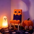 thumbnail image 5 of PYURTEP Halloween Chair Covers, Spooky Face Slipcovers, Double-Sided Printed Decorative Chair Covers for Indoor Outdoor Dining Halloween Decor, 5 of 6