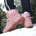 thumbnail image 2 of WDOplteas Botas Nieve Forradas Piel Zapatos Nieve Tobilleros Ligeros para para El Invierno (Rosa 34), 2 of 9