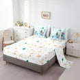 thumbnail image 5 of jejeloiu Happy New Year Bedding Comforter Set 7 Pieces,Girl Christmas Gift Full Bedding Set,Green Xtmas Tree Fitted Sheet Flat Sheet For Child,Ultra Soft Home Decor Reversible, 5 of 8