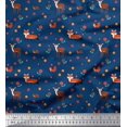 thumbnail image 1 of Soimoi Rayon Fabric Floral,Deer & Fox Kids Print Fabric by The Yard 42 Inch Wide, 1 of 1