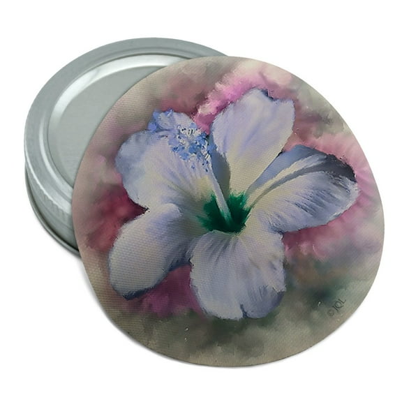Tropical Blue Hibiscus Hawaiian Bloom Round Rubber Non-Slip Jar Gripper Lid Opener
