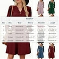 thumbnail image 3 of BRGZLK Womens Long Sleeve Dress Fashion Fall V Neck Casual Dresses 2025 Sweater Dress Knit A Line Flowy for Winter Solid Color Button Pockets Dress Gray XXL, 3 of 5