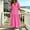 Hot Pink, variant on Ayolanni V-Neck Sundresses for Women Smocked Puff Sleeve Short Sleeve Solid Maxi A-Line Dress Wedding Guest Dressy Ruffle Knee Length Party Sundress Green L