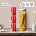 Square Glass Jars with Bamboo Lids 79 FL OZ [Set of 3], Glass Canisters