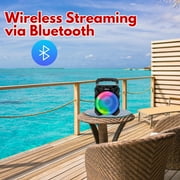 2Boom Bluetooth LED Ring Light Party Speaker 1Ct, Portable Wireless Rechargeable Speaker with FM Radio, Small Lightweight Bluetooth Stereo Sounds, 4.5x7x3 Inch w/ Snoep in Beperkte Oplage