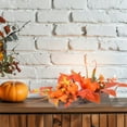 thumbnail image 5 of Autumn Pumpkin Bonsai Centerpiece - 16" Handcrafted Wood Base Fall Decor for Thanksgiving Table, Halloween Porch & Farmhouse Mantel Displays, 5 of 6