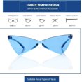 thumbnail image 2 of LAICAIW Triangle Rimless Sunglasses One Piece Colored Transparent Sunglasses For Women and Menu2026, 2 of 7