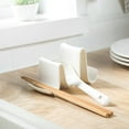 thumbnail image 4 of FeiFu Wave Pattern Pot Lid Organizer,Countertop Kitchen Shelf with Spatula Hooks Plastic Utensil Storage,Pot Lid Holders Organizer white, 4 of 4