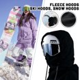 thumbnail image 2 of Waterproof Fleece Balaclava, Ski Mask, Hooded Balaclava, Adjustable Drawstring, Snowboard Balaclava, Winter Cycling, Unisex, Cold Weather Face Mask, Motorcycle Balaclava, 2 of 7