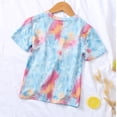 thumbnail image 3 of Lilgiuy Toddler Girls Boys Tie-Dye T-shirt Tops Fashion Short Sleeve Kids Party Shirts, 3 of 5