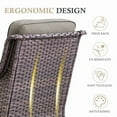 thumbnail image 6 of Opohoro 5 Pieces Outdoor Conversation Set with 43" Rectangular Fire Pit Table, Brown Rattan Furniture Set with Swivel Rocker Chairs, Gray for Patio Backyard Deck, 6 of 15