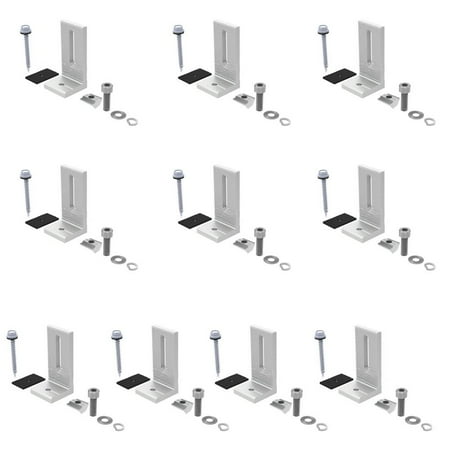 

LIKEM Aluminum Solar Panel Mounting Bracket Roof Mount L Foot for Sloped Pitched Roof