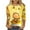 Yellow#04, variant on JTZGDY Bee Shirts for Women Funny Printed Plus Size Summer 3/4 Sleeve Round Neck Graphic T-Shirts Loose Oversized Casual Tunic Blouse Holiday Outfit Gift Clothes Yellow#11 S