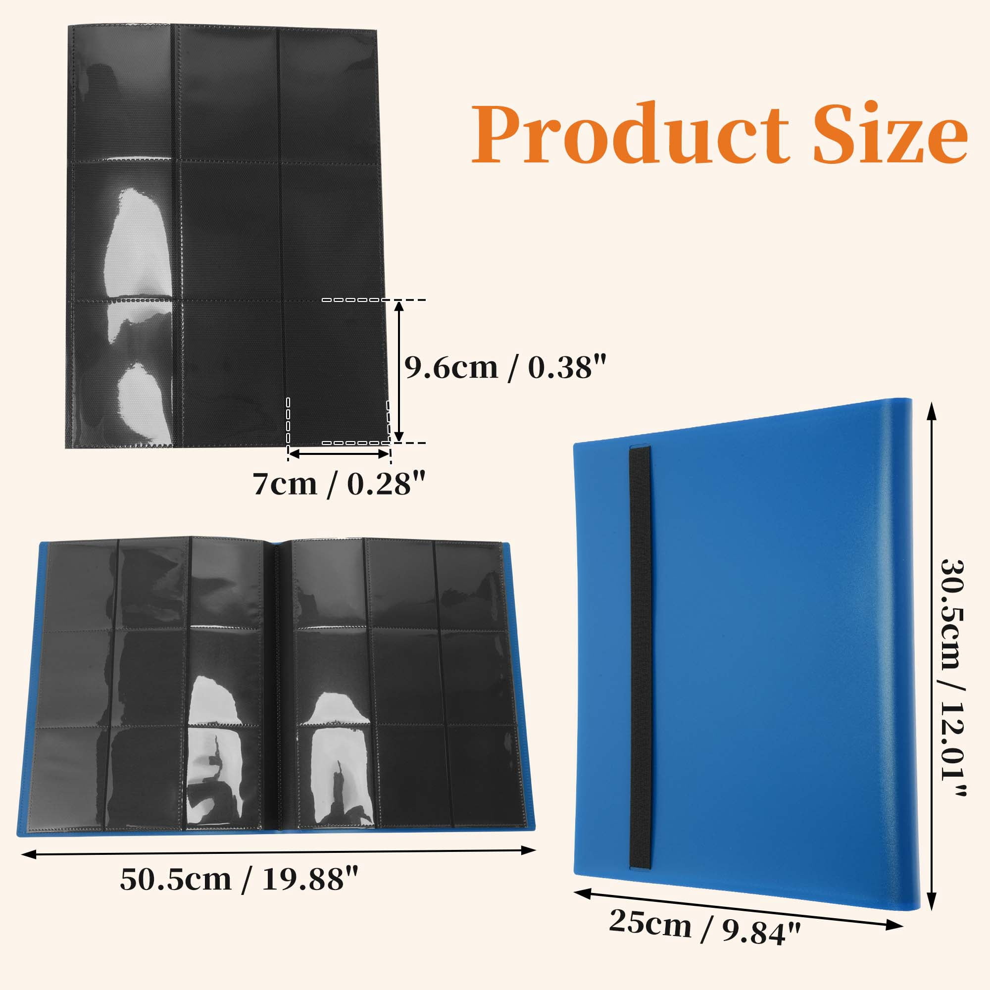 Unique Bargains Card Binder with 9 Pockets and 20 Pages ["Light Blue"]