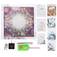 thumbnail image 1 of Diamond Painting Kits DIY Rhinestone Painting Flower Pattern Clock Home Wall Decor, 1 of 8