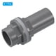 thumbnail image 3 of Adaptador de conector de tubo recto de ajuste de tanque de agua de PVC ID de 3/4" Uxcell, gris 1, 3 of 6