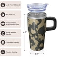 thumbnail image 3 of Camo 20oz Stainless Steel Tumbler with Handle and Straw – Insulated Travel Cup with Sliding Lid, 360° Full Wrap Printed Mug for Home, Outdoor & Sports Use, Camouflage, 3 of 6