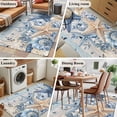 thumbnail image 5 of Area Rug for Living Room, Blue Starfish Coastal Non-Slip Indoor Large Carpet for Bedroom/Dining Room, Eucalyptus Summer Nautical Shell Vintage Washable Low-Profile Floor Mat Runner Rugs - 2.7 x 5 Ft, 5 of 8