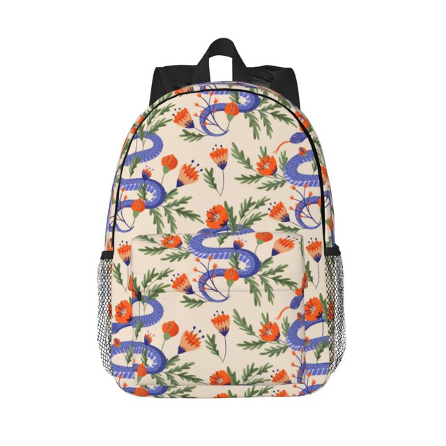 Easygdp Snake Mochila Ligera de 15 Pulgadas para Estudiantes, Mochila Cómoda para la Escuela y Viajes, Correas Ajustables