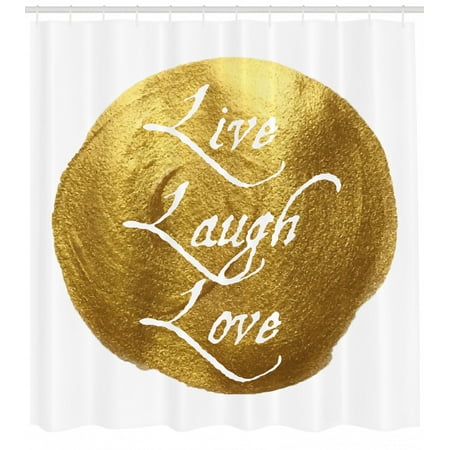 Live Laugh Love Shower Curtain Inspirational Words Life Message