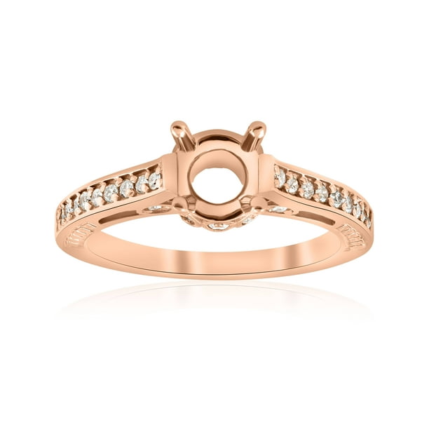 Pompeii3 1 5ct Diamond Rose Gold Engagement Ring Setting Vintage Walmart Com Walmart Com