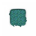 thumbnail image 2 of Floral Ottoman Cover, Exotic Blooms Foliage, 2 Piece Slipcover Set with Ruffle Skirt for Square Round Cube Footstool Decorative Home Accent, Standard Size, Jade Green Petrol Blue, by Ambesonne, 2 of 5