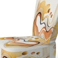 thumbnail image 4 of Designart "Vagues Abstraites en Orange Brûlé III" Chaise d'Appoint Moderne Rembourrée - Fauteuil Moderne pour Chambre, 4 of 7