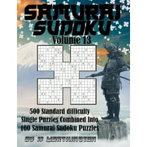 Sudoku Samurai Puzzles Large Print for Adults and Kids Standard Volume 13: 500 Standard Sudoku Puzzles Combined to Make 100 Samurai Sudoku Puzzles