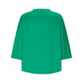 thumbnail image 5 of Loopsun Womens Tops Plus Size, Womens 3/4 Sleeve T Shirts, Women's Fashion Casual Solid 3/4 Sleeve Round Neck Pullover Top Mint Green XXXL, 5 of 5