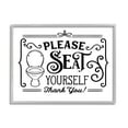 thumbnail image 4 of Stupell Industries Seat Yourself Vintage Style Bathroom Toilet Design Graphic Art Gray Framed Art Print Wall Art, Design by Lettered and Lined, 4 of 5