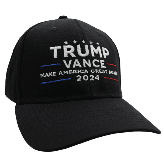 Trump Vance 2024 MAGA Custom Embroidered Hat (Black)