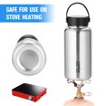 thumbnail image 3 of Bouteille d'Eau en Acier Inoxydable 1050 ml et Ensemble de Pots Suspendus Pliants 750 ml par LIXADA - Sans BPA, Inodore, Léger pour la Randonnée, le Camping, le Vélo, le Yoga, le Gym, le Bureau et les Sports de Plein Air - Bouteille 245 g et 213 g, 3 of 6