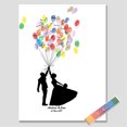 thumbnail image 1 of Fingerprint Tree, DIY Fingerprint/Thumbprint Tree Canvas Guest Signature Guestbook Poster Sign-in Book with 6 Colors Ink Pads for Wedding Birthday, 1 of 6