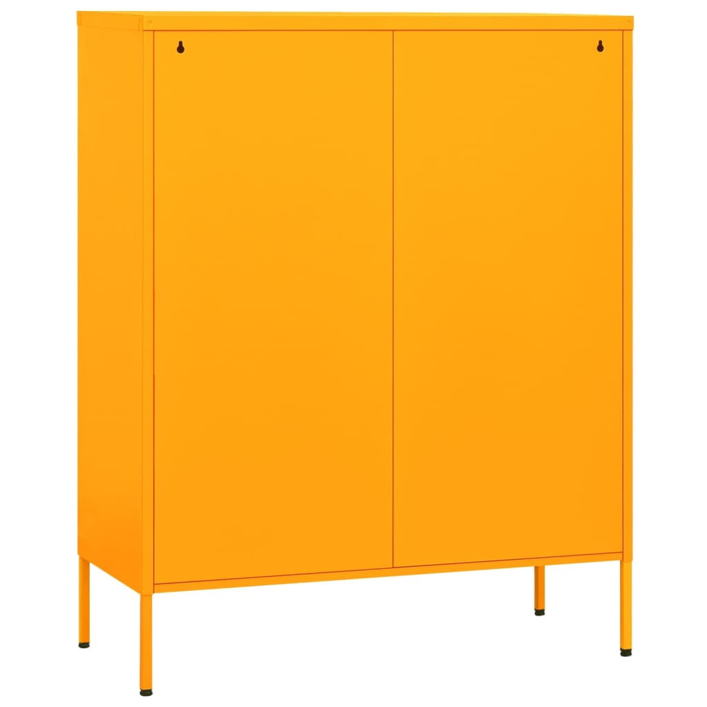 vidaXL Storage Cabinet Mustard Yellow 31.5"x13.8"x40" Steel, 336137