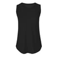 thumbnail image 5 of Sevevn Womens Tank Round-Neck Basic Casual Flowy Summer Sleeveless T-Shirt Summer Deals Black S, 5 of 5