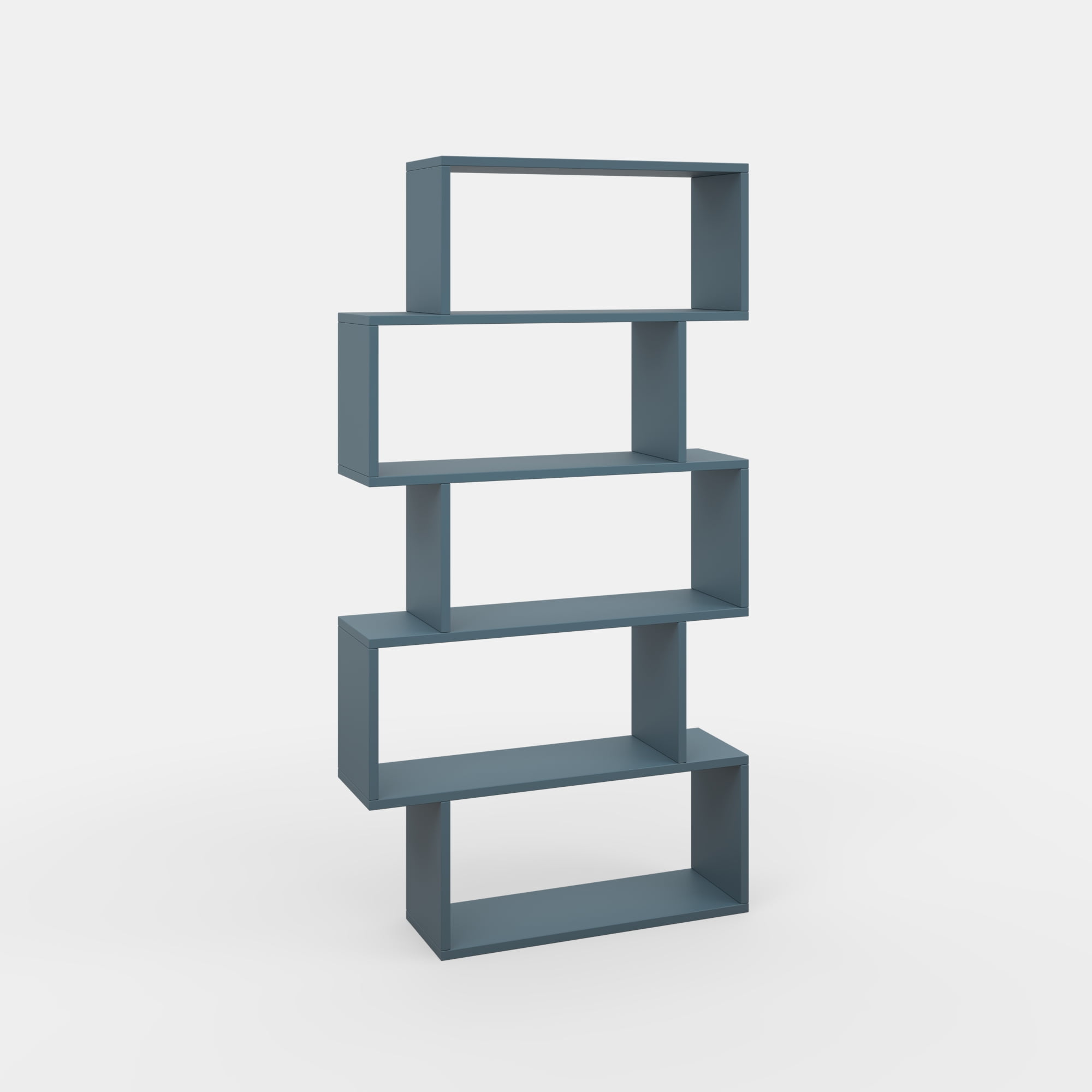 Ada Home Decor Furniture Multiple Tier Open Shelf Petrol Blue Barclay Modern Bookcase