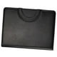 thumbnail image 1 of Zipper Portfolio Multifunctional Document Holder in Black Faux Leather, 1 of 5