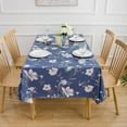 thumbnail image 5 of Premium Floral Vinyl Tablecloth Set - Waterproof Oilproof PVC Table Cover for Rectangle Tables- Heavy-Duty Indoor/Outdoor Use (60" x 70“ Rectangular), 5 of 6
