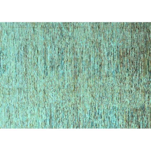Ahgly Company Indoor Rectangle Oriental Light Blue Modern Area Rugs, 7' x 10'