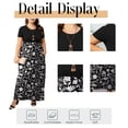 thumbnail image 5 of Mengpipi Womens Plus Size Floral Maxi Dress Short Sleeve High Waist Summer Casual Dress with Pockets M-5XL, 5 of 7