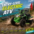 thumbnail image 3 of IVFJFV 36V Electric 4 Wheeler, Electric Four Wheeler with Rubber Tires, 500W Off-Road All-Terrain Featuring Dual Speed Adjust, Front Rear Shock Absorbers, Multiple Safety Protection Designs,GREEN, 3 of 11
