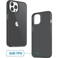 thumbnail image 3 of Compatible with iPhone 13 Pro Max Case Clear, Transparent Soft Shockproof Protective Slim Thin Bumper Cover Phone Case, Black, 3 of 15