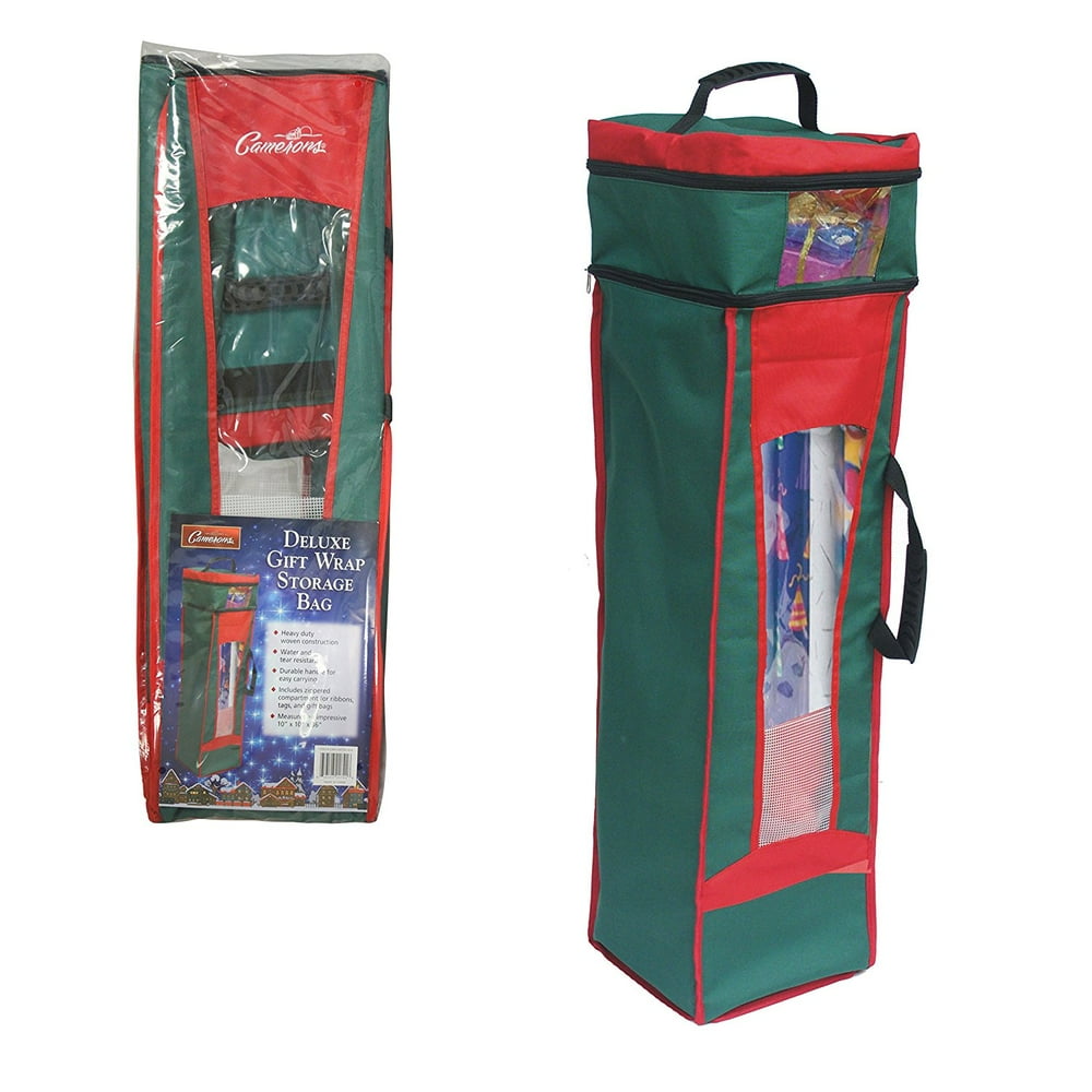 Wrapping Paper Storage Bag- Heavy Duty Christmas Gift Wrap Bag with