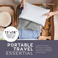 thumbnail image 4 of Lincove Canadian Down Feather Travel Pillow Soft Luxury Traveling Pillows for Sleeping, 13” x 18”, 4 of 6